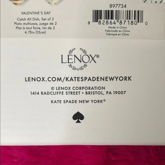 Kate Spade heart shaped trinket holders set of 2 - Picture 9 of 9